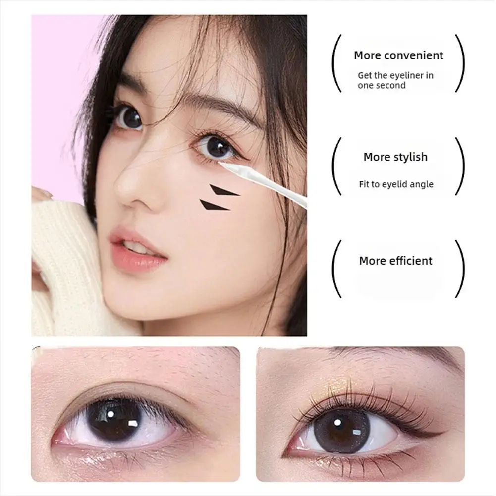 Waterproof Lower Eyelash Stamp Set New Easy To Use Quick Dry Eye Liner Portable 0.01mm Tip Lower Lash Stamp With Ink