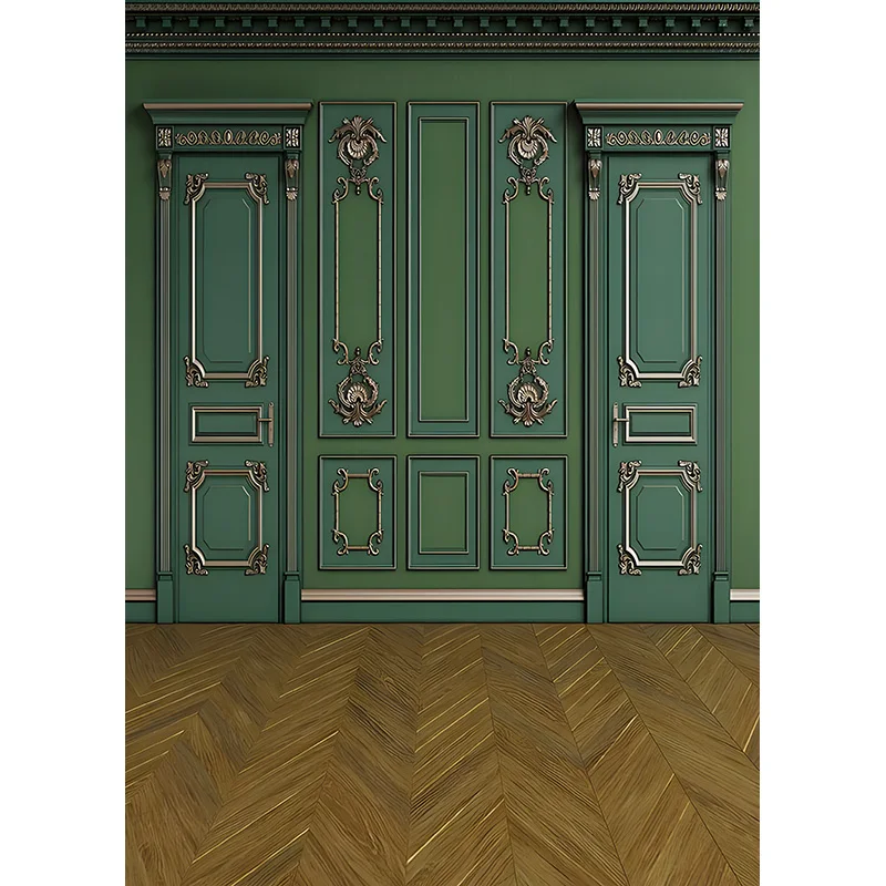 Hellblaue Verkleidung Wand Hintergrund digital gedruckte Hochzeits fotografie Hintergründe Holzboden Innen Fotostudio Requisiten