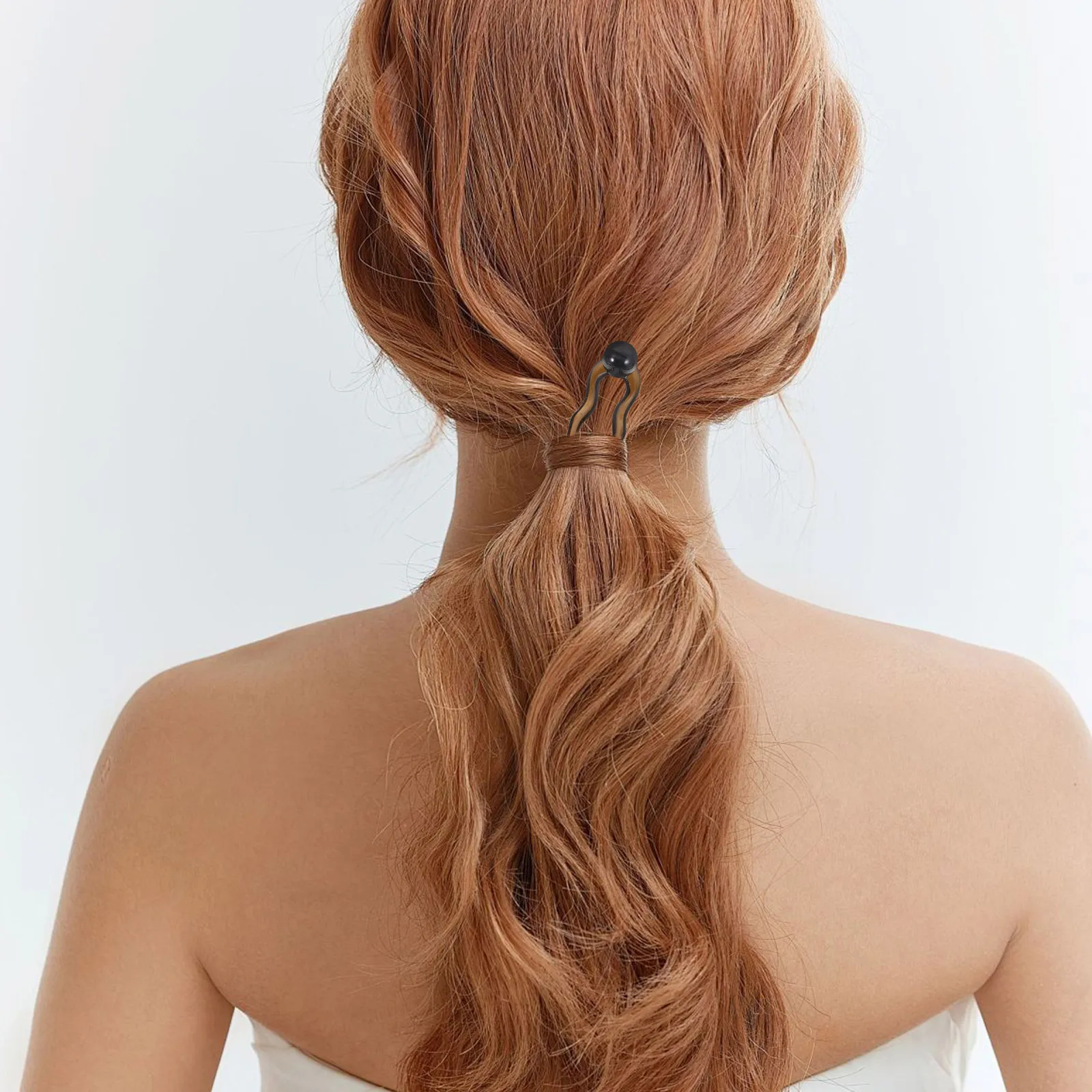 

4Pcs U-Shaped Vintage Hairpins Pearl Embellished Elegant Hair Styling Accessories for Women Chignon Updo Hair Bun Marker