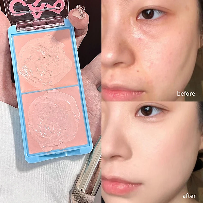 Cappuvini Two-tone Face Brightening Cream Highlight Expansion Facial Highlighter Palette Natural Blush Moisturizing Matte Rouge