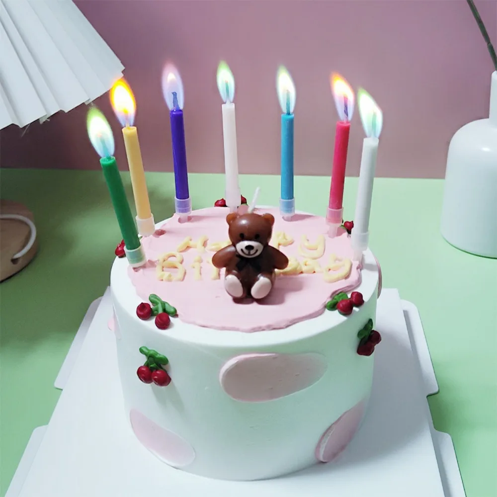 6/12 Stück schwarz-weiße karierte Geburtstagskerzen und Kuchenaufsatz, Rennwagenkerzen, Wunderkerzen für Rennwagenpartys – Detail 25