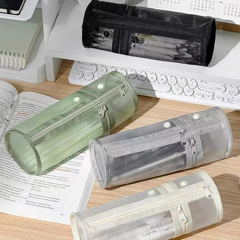 Mesh Dual-use-Make-Up Pinsel Lagerung Tasche Tragbare Pinsel Fall Einfache Große Kapazität Pinsel Eimer Halter Reise Stand-up beutel