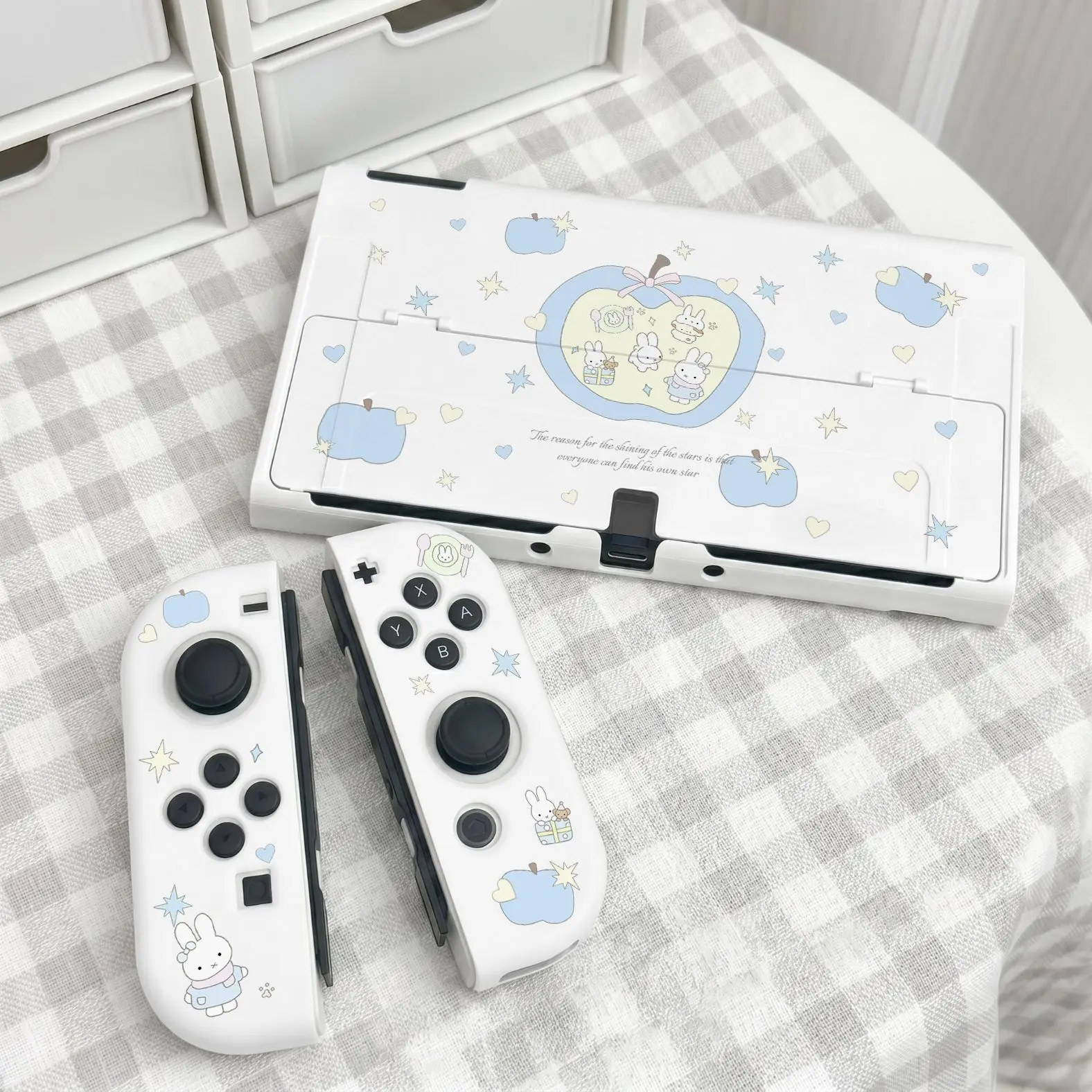 Miffy Switch Protective Shell Oled Protective Cover Hand Shan Lovable Anti-fall Game Player Accessory Part Duricrust Lovely Cute