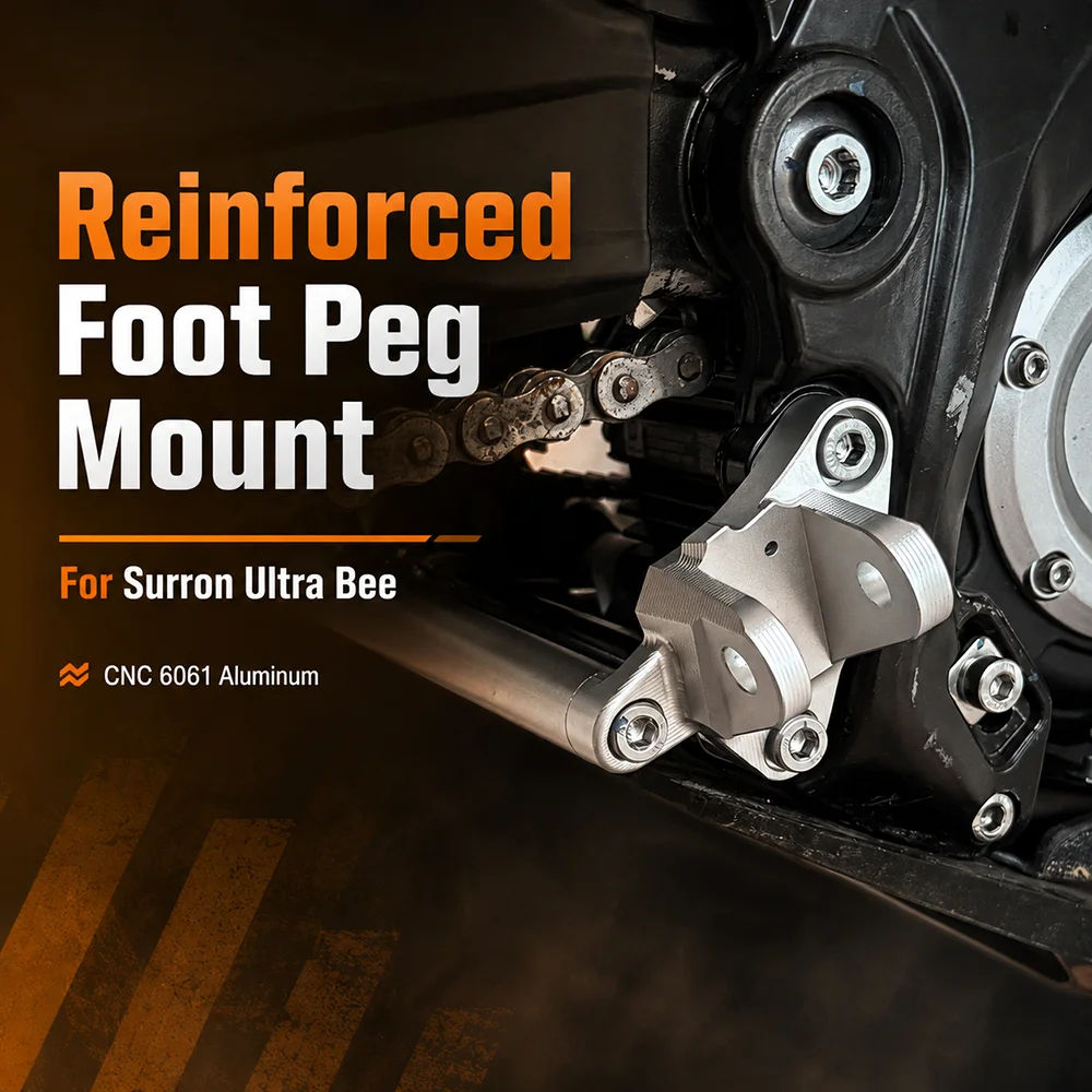 For Sur Ron Ultra Bee Surron Ultrabee Electric Dirt Bike Foot Pegs Fixing Bracket Strengthen Footpegs Rests Pedals Mount Support