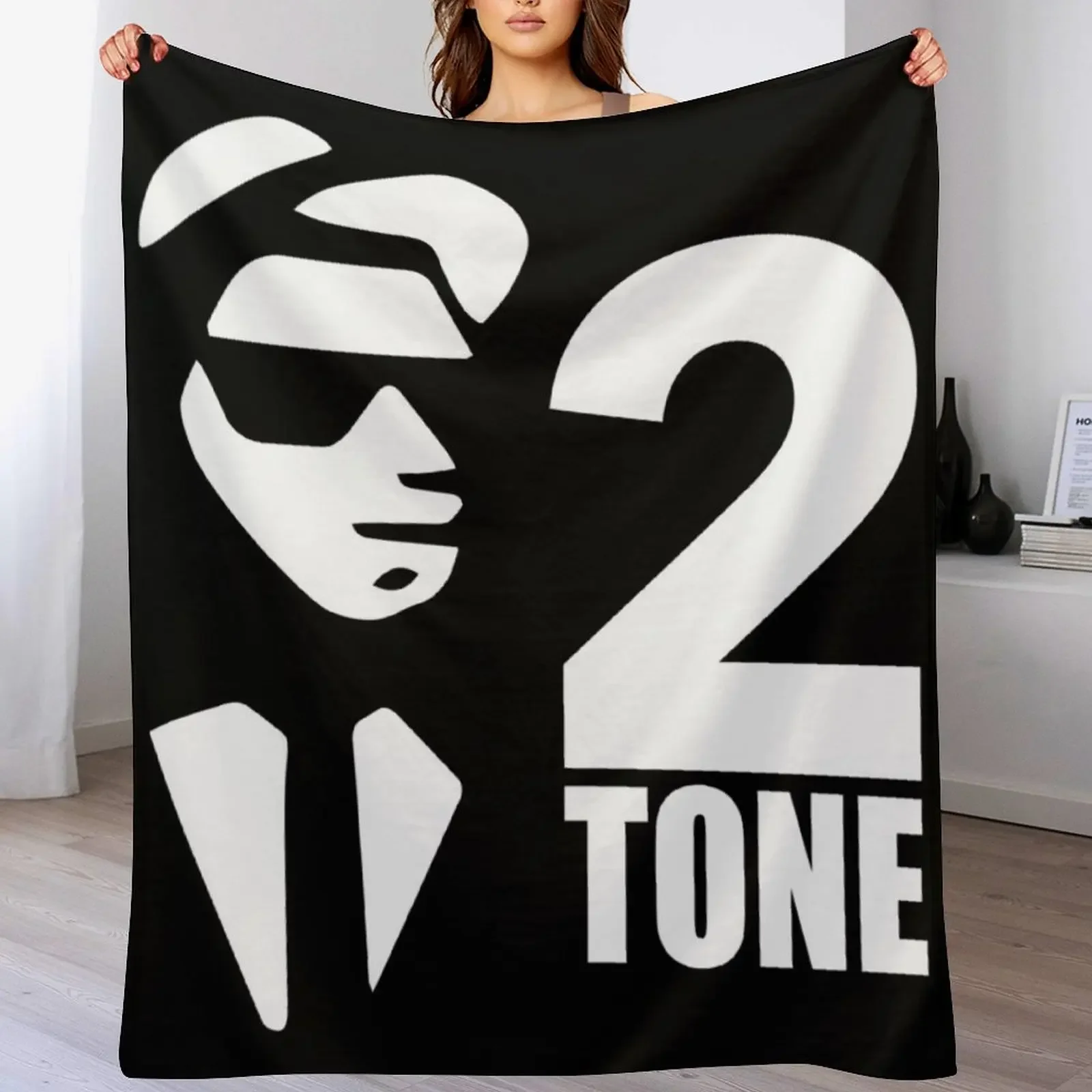 

2 Tone Throw Blanket Color Fast Cozy Throw Blanket