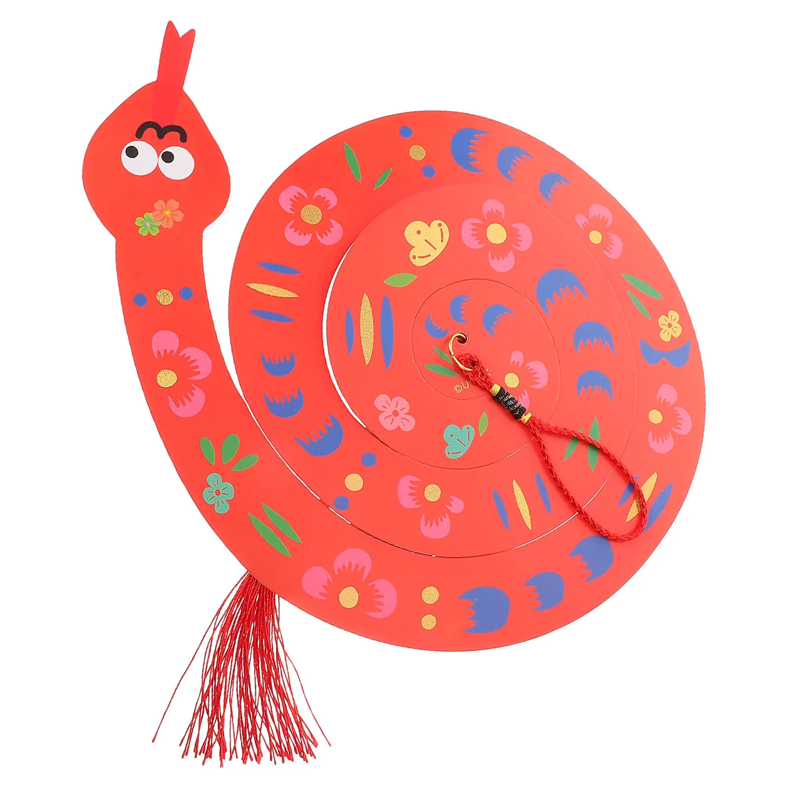 

Chinese New Year 2025 Snake Zodiac Hanging Card Festive Paper Ornament for Indoor Decor Doors Walls Windows Spring Festival