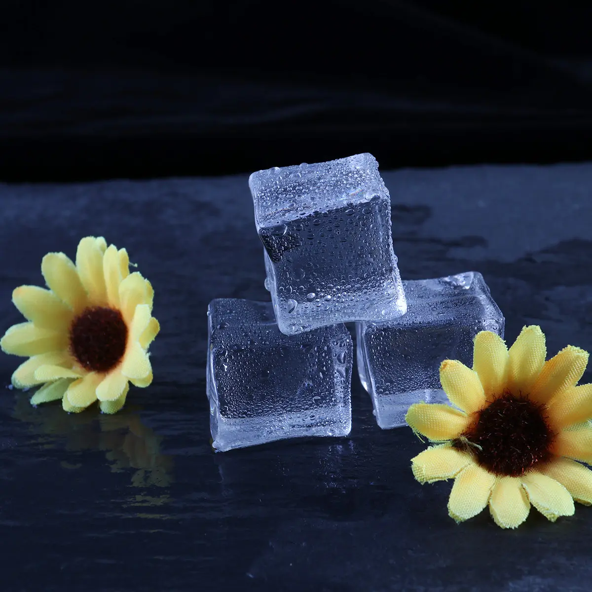 12 Pcs Photo Cubes Photography Prop Artificial Ice Fake Crushed Transparent Crystals Rock