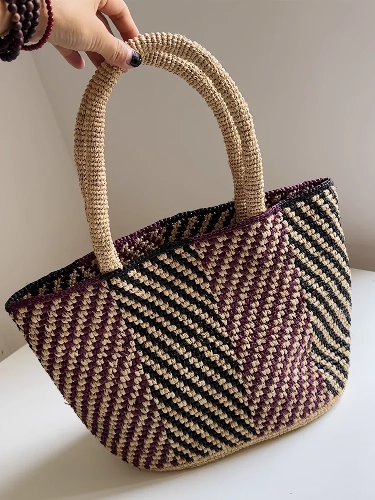 كسول فاخر واحد الكتف حقيبة تحت الإبط 2025 المرأة الكلاسيكية لافيت القش حقيبة من القماش المرأة حمل حقيبة المنسوجة يدويا