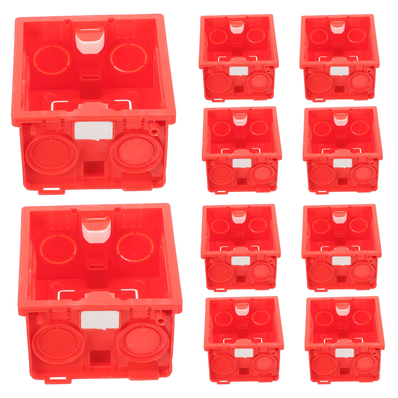 10 قطعة 86 نوع المقبس صناديق التثبيت المخفية مزدوجة الصلب الجوز قابل للتعديل 2.5 سنتيمتر تباعد لهب دائم سطح جبل