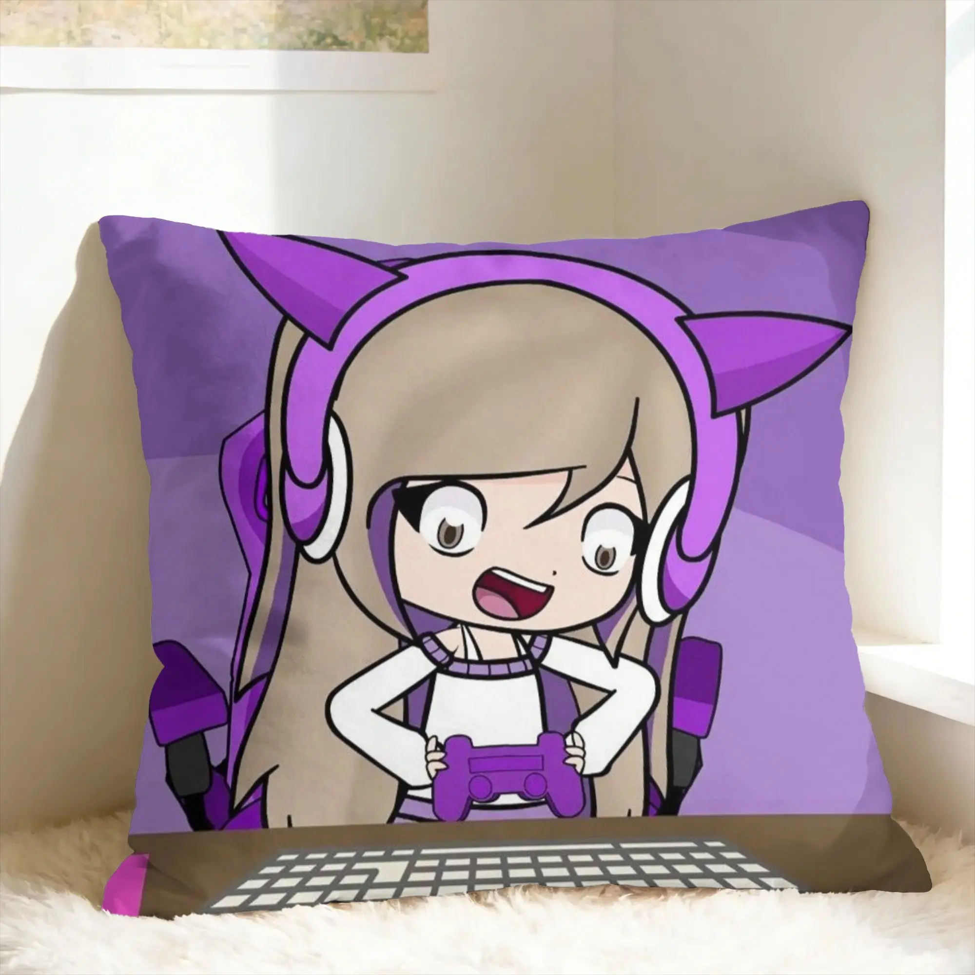 Relax Dense Real Mix Collage Lyna Vallejos Pillow Cover  Kawaii Pillow Case For Sofa Bedroom Home Decor Comfy Cushion Cover Gift