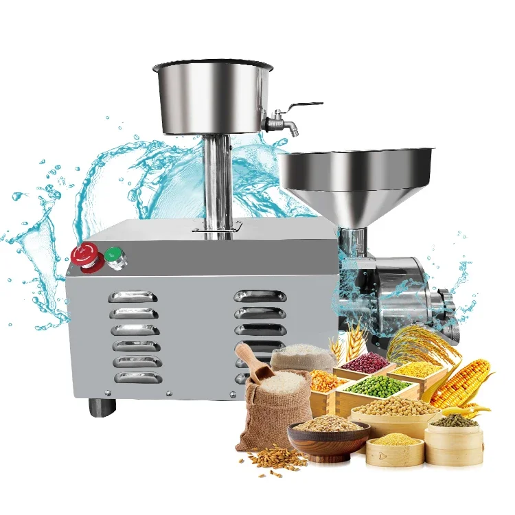 50-200 Fineness 2200W Dry/Wet Powder Grinder Stainless Steel Electric Flour Making Machine