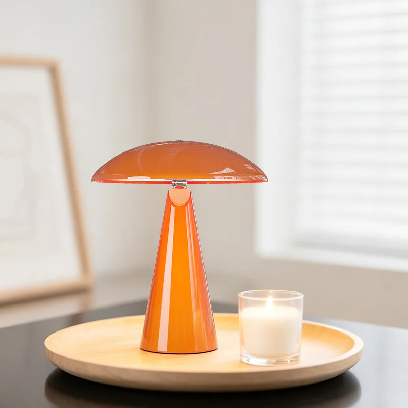 Nordic creative charging touch bedroom bedside table lamp desktop mushroom decoration atmosphere sleep night lamp