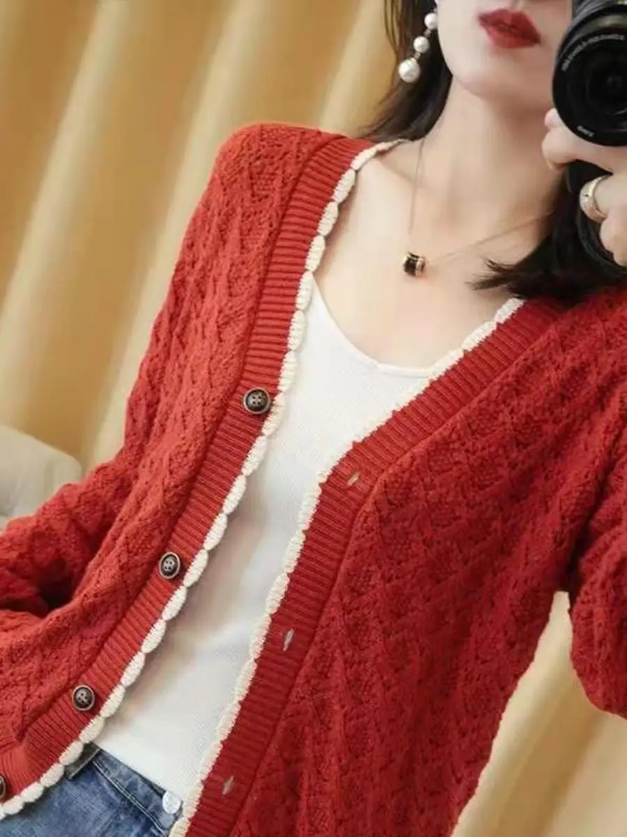 colecao-primavera-verao-2026-conjunto-feminino-de-duas-pecas-em-trico-vazado-cardiga-aberto-solto-e-elegante-tamanhos-gran