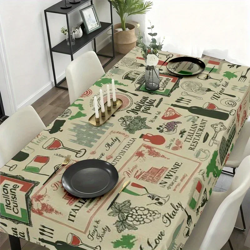 [jit] 1pc Soft and fashionable decorative tablecloth with Italian-style pattern yzb