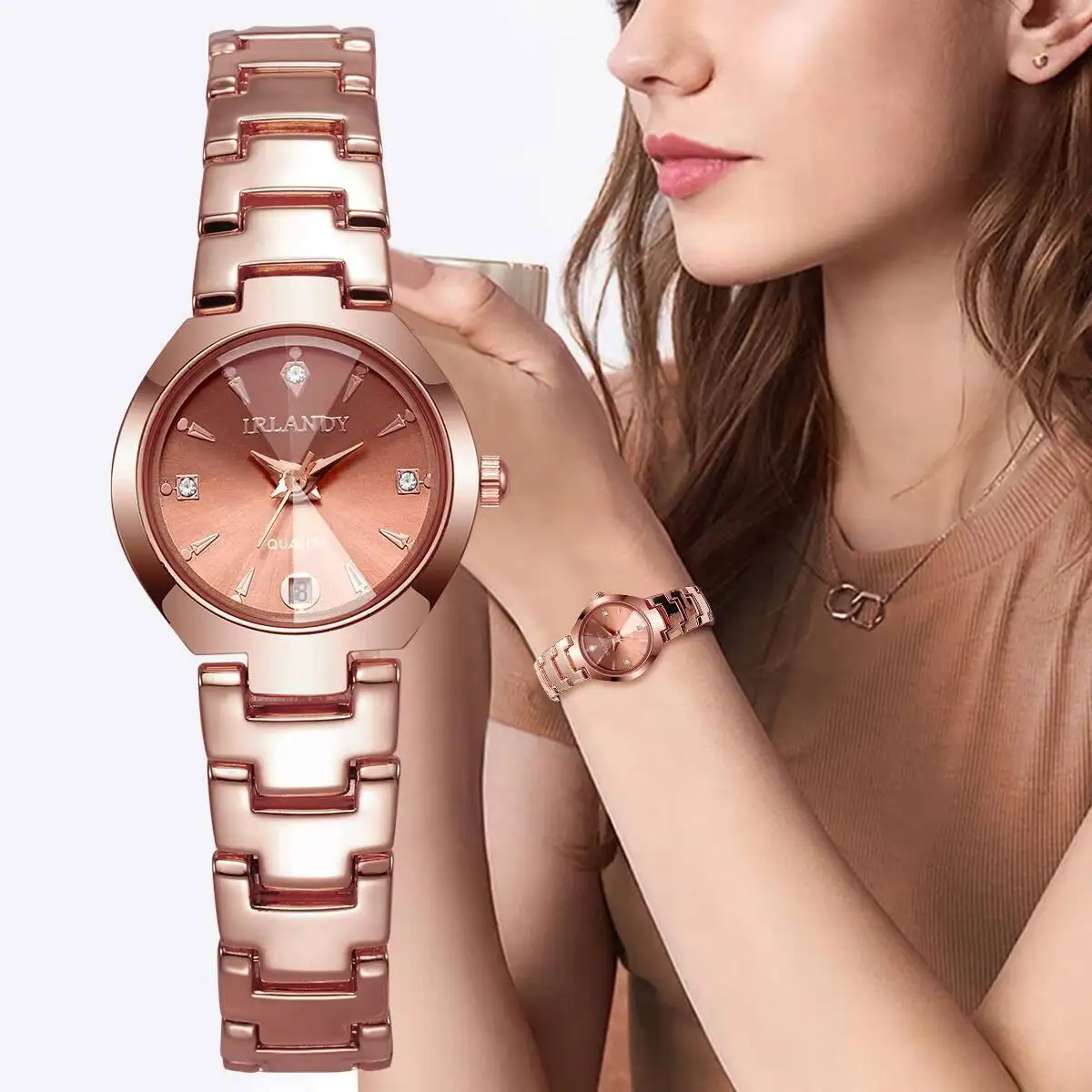 Fashion Small Dial Women Watches Ladies Calendar Quartz Wristwatches Reloj Mujer（Without Box）