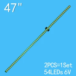 Tira de retroiluminação de TV LED para LG, 47in, 6922L-0021A, 6916L-0823A, 6916L-0824A, 47LM6700-CE, LG47LM761S, 47E800A, 47LA660S, 47LA690S, 2PCs