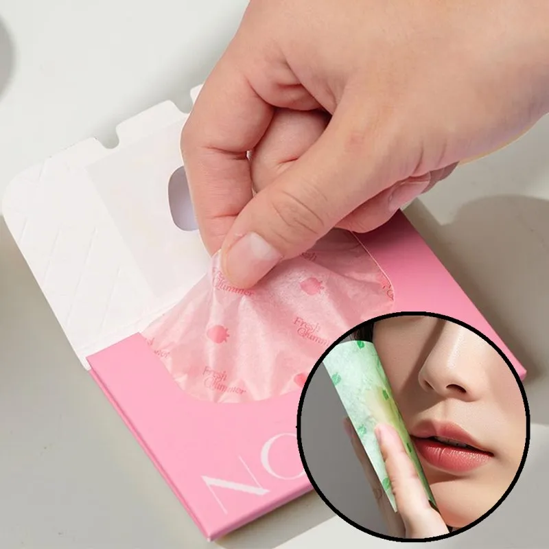 100 ورقة مناديل تنظيف زيت الوجه المحمولة حصيرة الوجه مناديل منظف للوجه زيوت امتصاص الزيت وجوه أداة العناية النظيفة #1