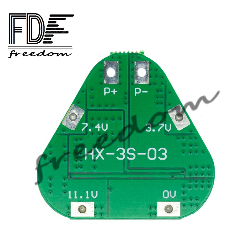 3S 12V 18650 لوح حماية بطارية ليثيوم 11.1V 12.6V FD الشحن الزائد الإفراط في التفريغ حماية 8A 3 خلية حزمة ليثيوم أيون BMS PCM PCB #6