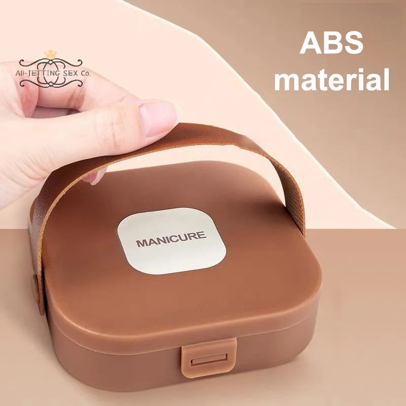 6/8 stuks roestvrijstalen nagelknipperset Professioneel bruin/wit nagelgereedschap manicureset reisverzorgingsset persoonlijke verzorgingsset