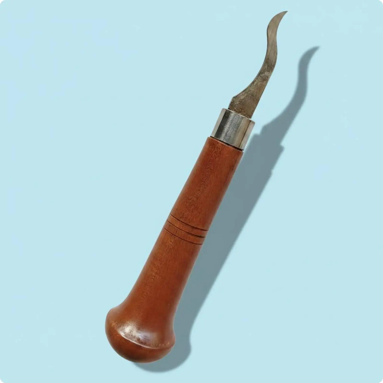 Wood Handle Industrial Device Curved Tip Purfling Groove Knife Violin Channel Cleaner for Luthier Workshop Use