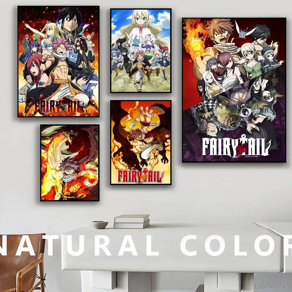 مانغا F-الجنية T-الذيل ورق أبيض ملصق ريترو كرافت ورقة ملصق DIY غرفة بار مقهى خمر اللوحة الزخرفية