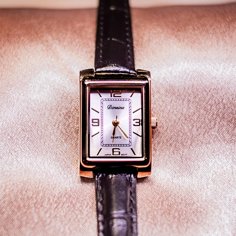New Minimalist Square Stainless Steel Strap Vintage Watch, Antique Timepiece, Unique Wristwatch, Luxury Women'S Watch.