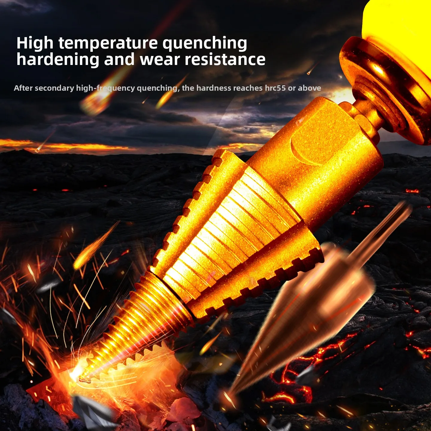 Upgraded Non-Jam Wood Splitting Drill Bit - High Hardness Square/Round Shank for Home Hand Drill and Electric Hammer