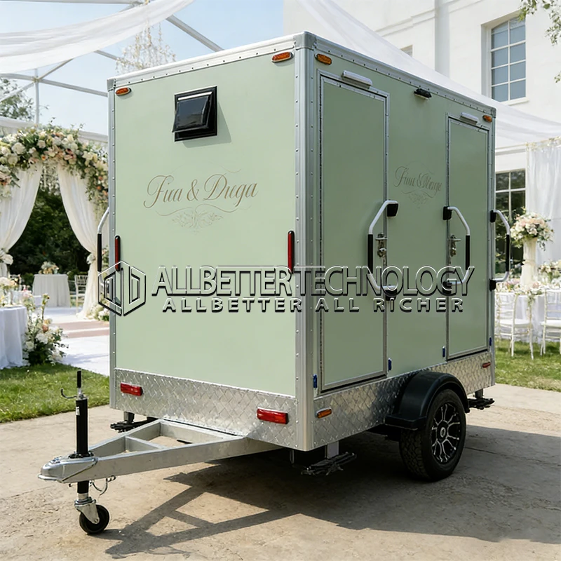 Allbetter VIP Luxury Portable Bathroom Restroom Trailer Toilet Outdoor Toilets and Shower Room for Wedding Rental