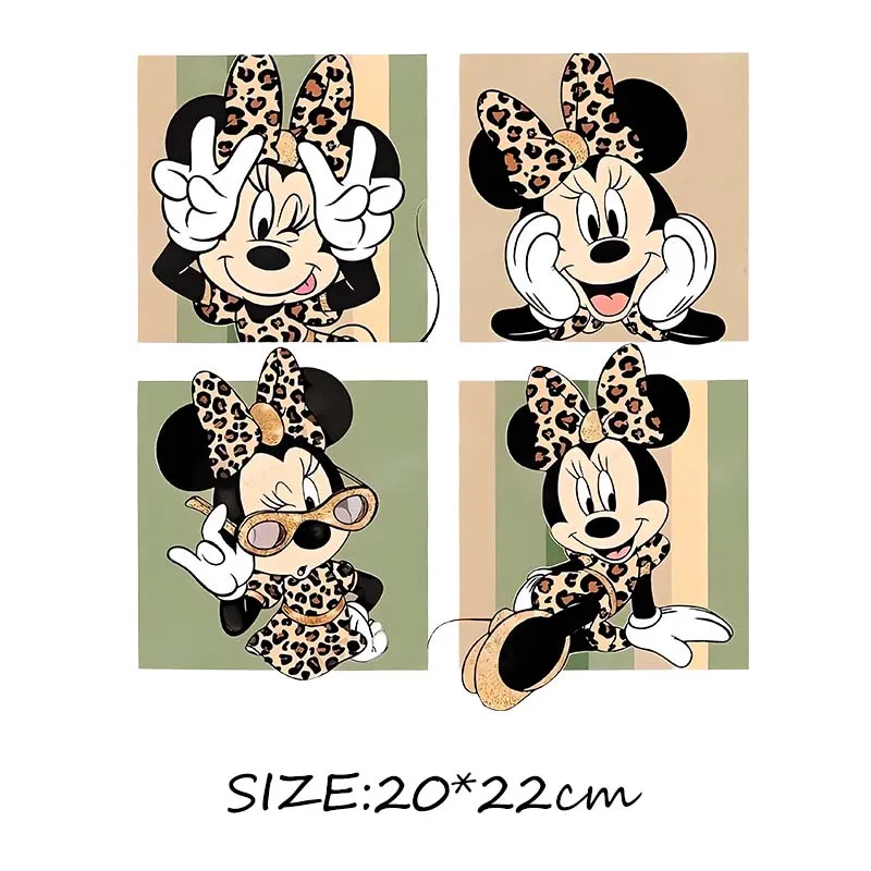 Mickey Stitch Cat Iron on transfers Heat Press Decals Thermal Prints for Clothes Ironing Patches