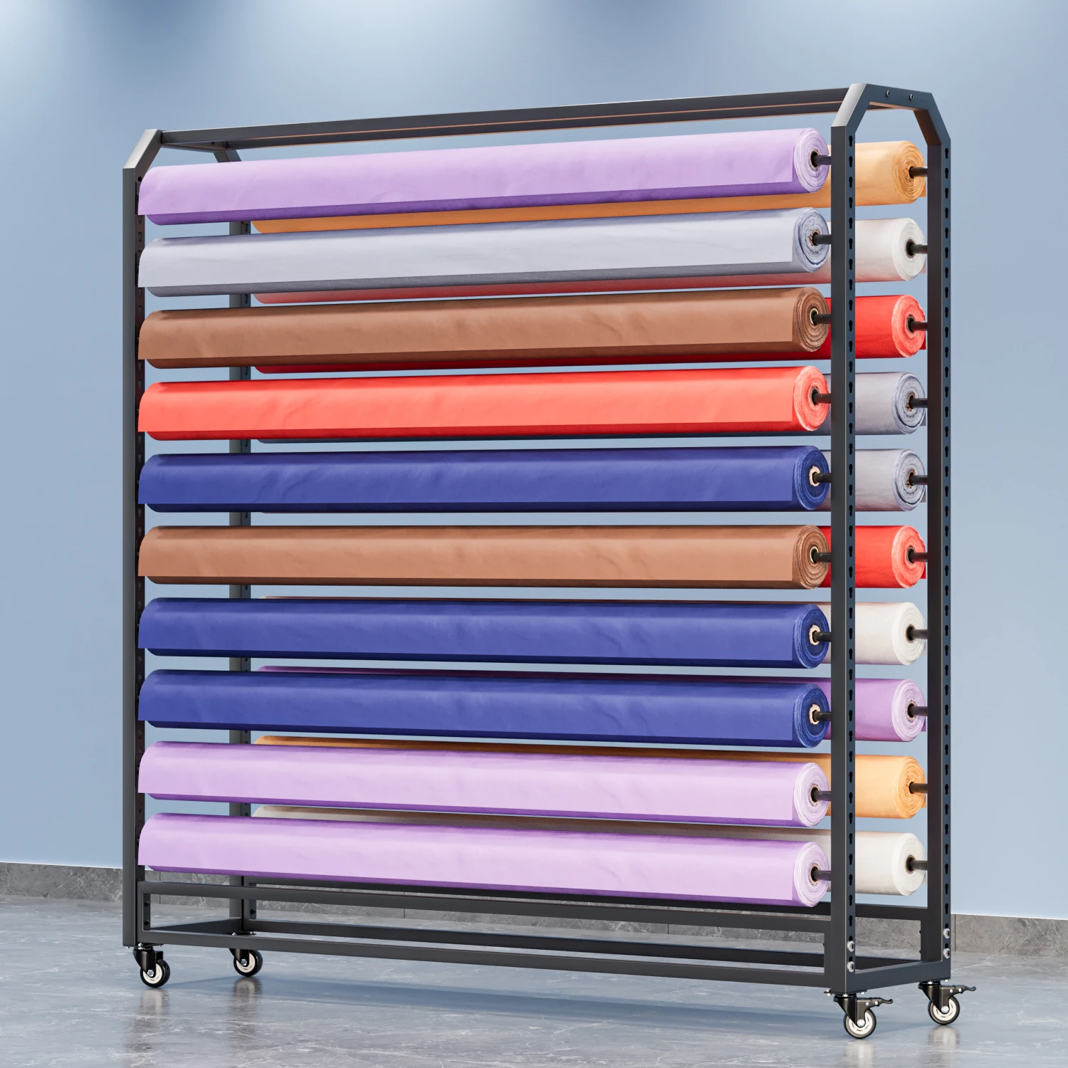 2026-2-Fabric Display Rack Movable Shelf