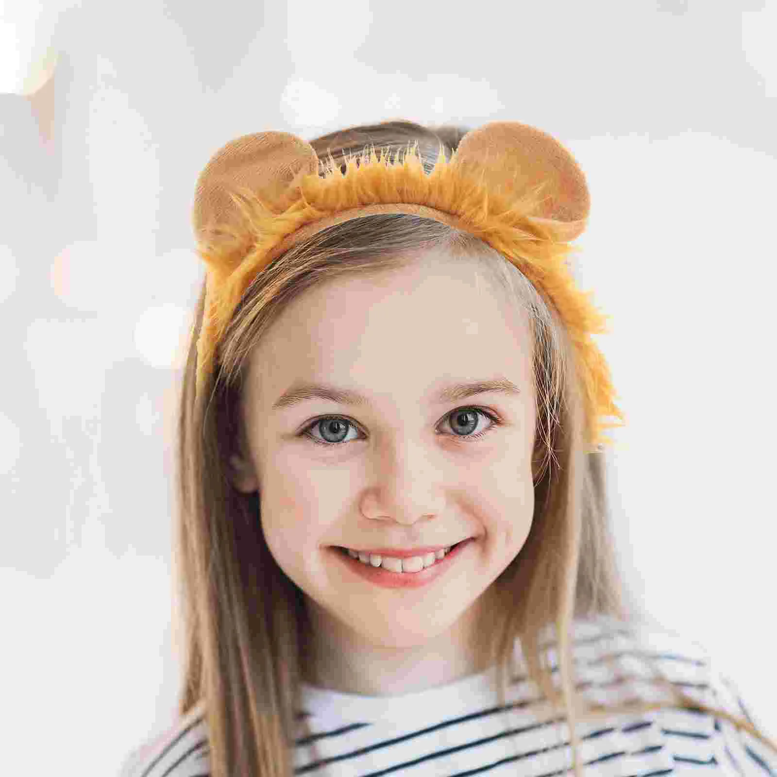 Lion Headband Set Unforgettable Costume Memory Kids Accessories Headgear Carnival Animal Fabric Performance Prop Themed Party