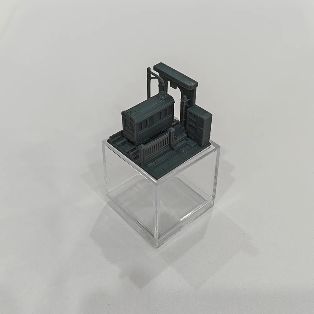 RHMG 1/- 3D Gedruckt Architektur Modell Dekor Miniatur Gebäude Ornament Für Deskdesktop Ornament Bahnhof Dioram