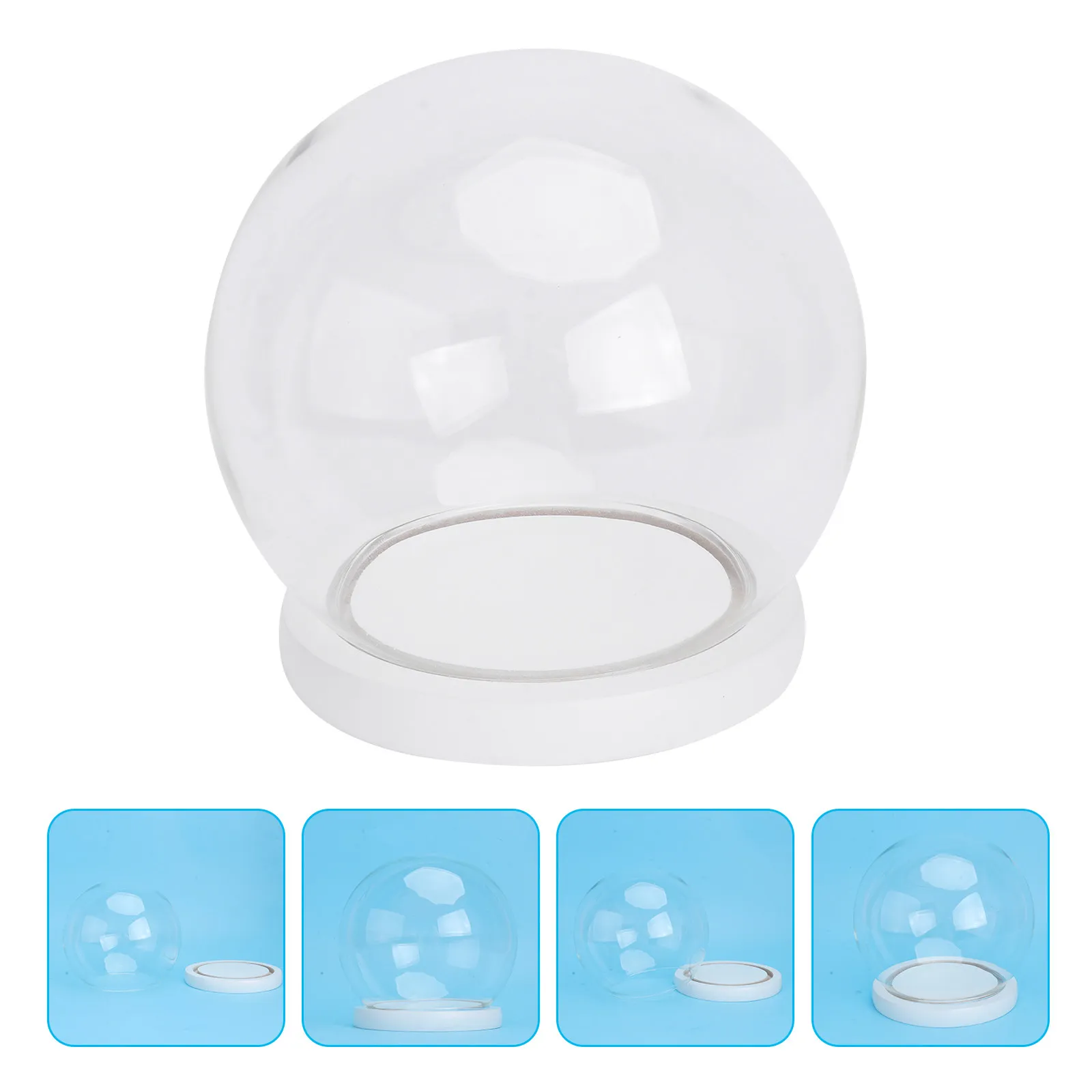 1Pcs Eternal Flower Glass Dome Preserved Flower Cover Decorative Display Case for Desktop Mantelpiece Micro Landscape Ornament