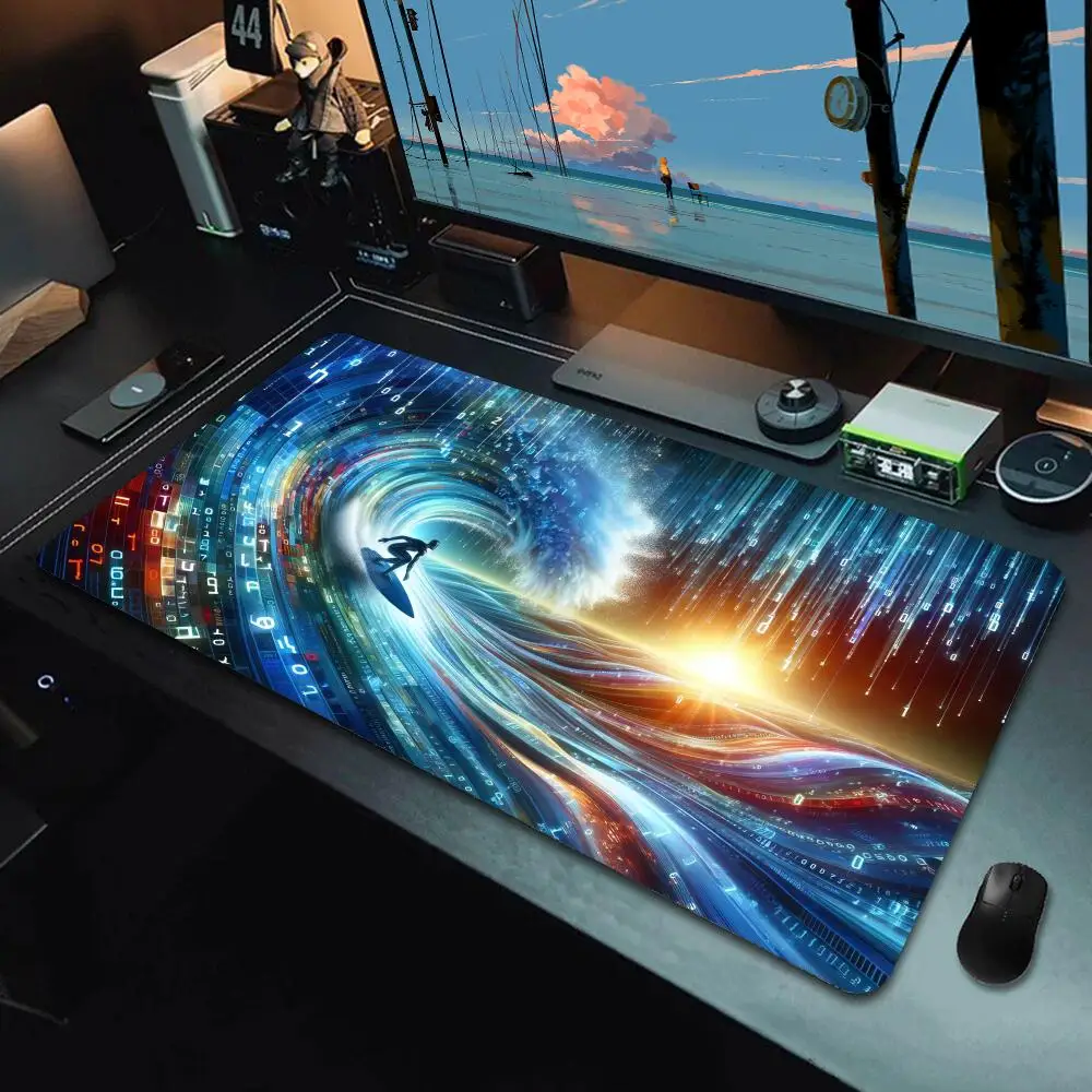 

Popular digital surfing 400x900mm HD Print game keyboard mouse pad mouse laptop pad Japanese anime non-slip desk mat mouse pad