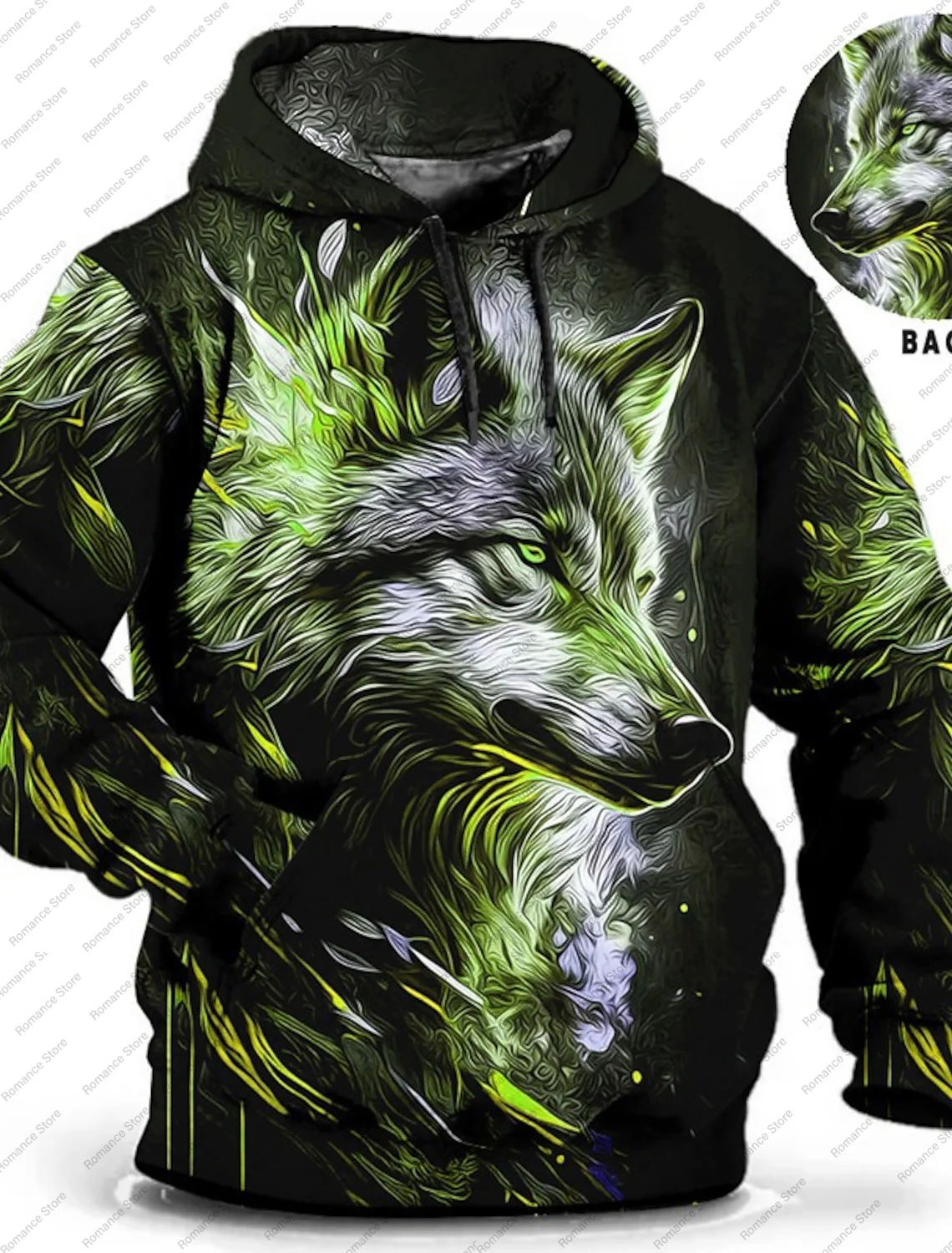 

Men's Hoodie Fashion Pullover Hoodie Sweatshirt Hooded Animal Wolf Lion Dragon Tiger Print Daily 3D Women's Hoodie Kids Hoodie