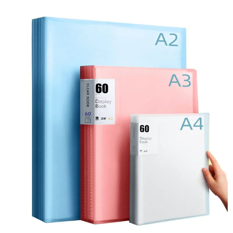 A3 8k Storage Picture Album Folder File Folder Storage Organizer Children's Art Drawing Paper Preservation Office Folders