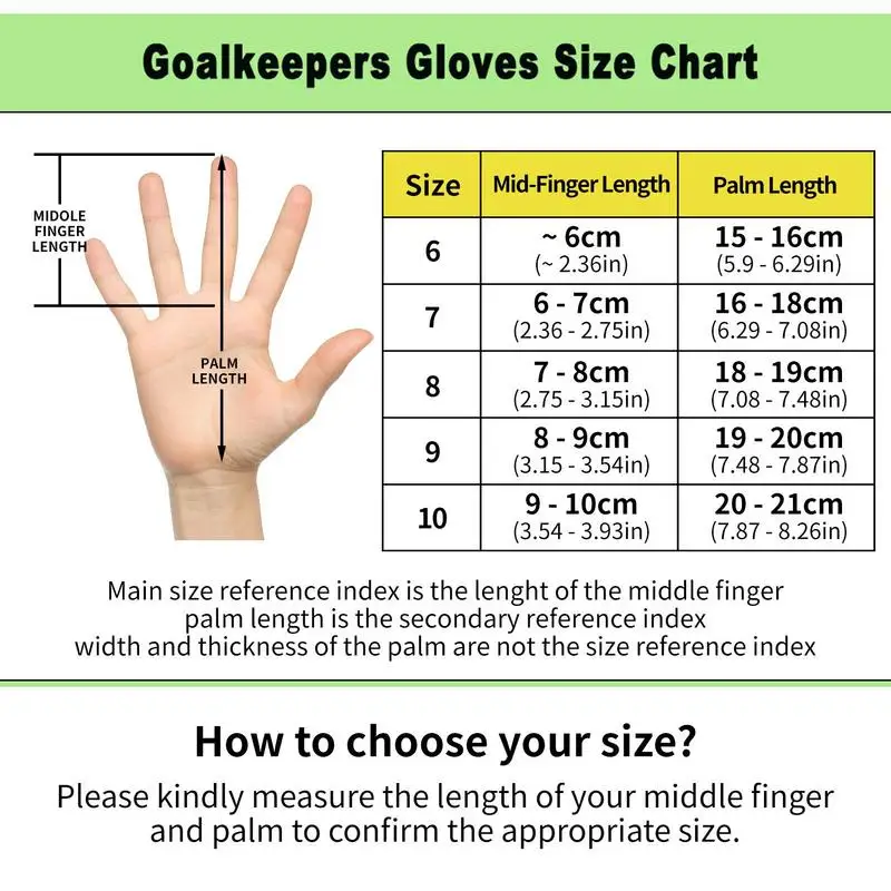 Goalie Gloves Latex Soccer Goalie Goalkeeper Gloves Anti-slip Thicken Football Glove Finger Protection Gloves Soccer Equipment