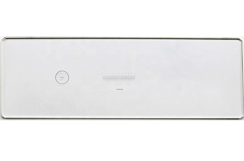 B2 Metallurgical Biological Stereo Microscope Stage Calibration Slide For Measuring 0.01 / 0.1mm Micrometer