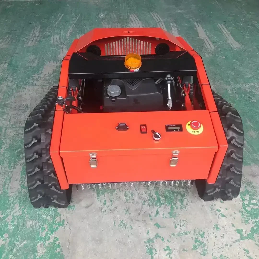 Agriculture Gasoline Remote Control Lawn Mower and Robotic Crawler Control Lawn Mower Snow Shovel Price