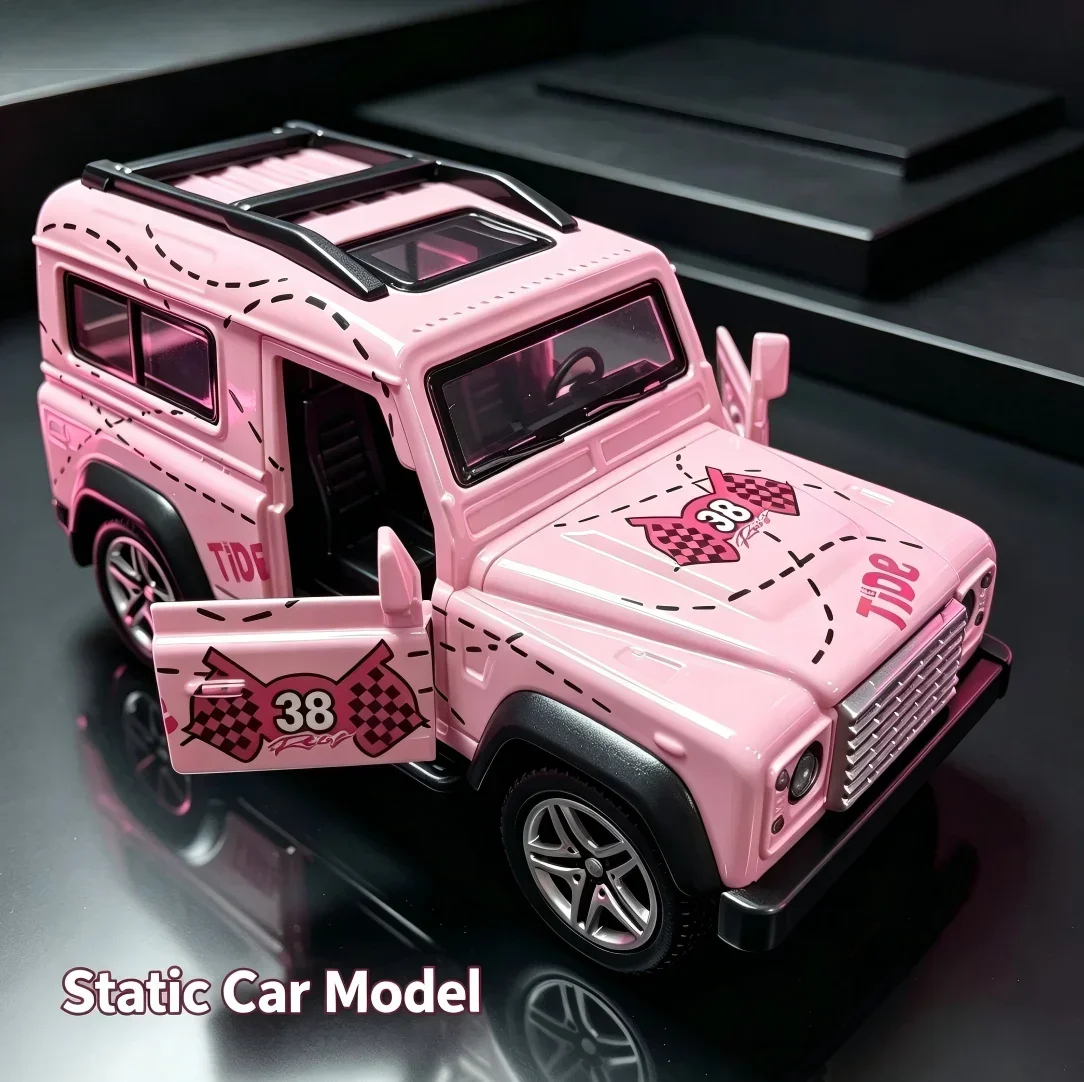 1:36 Réplique de SUV tout-terrain en alliage moulé sous pression, fonction de recul, portes ouvrantes, véhicule de collection, cadeaux de Noël, décoration de table