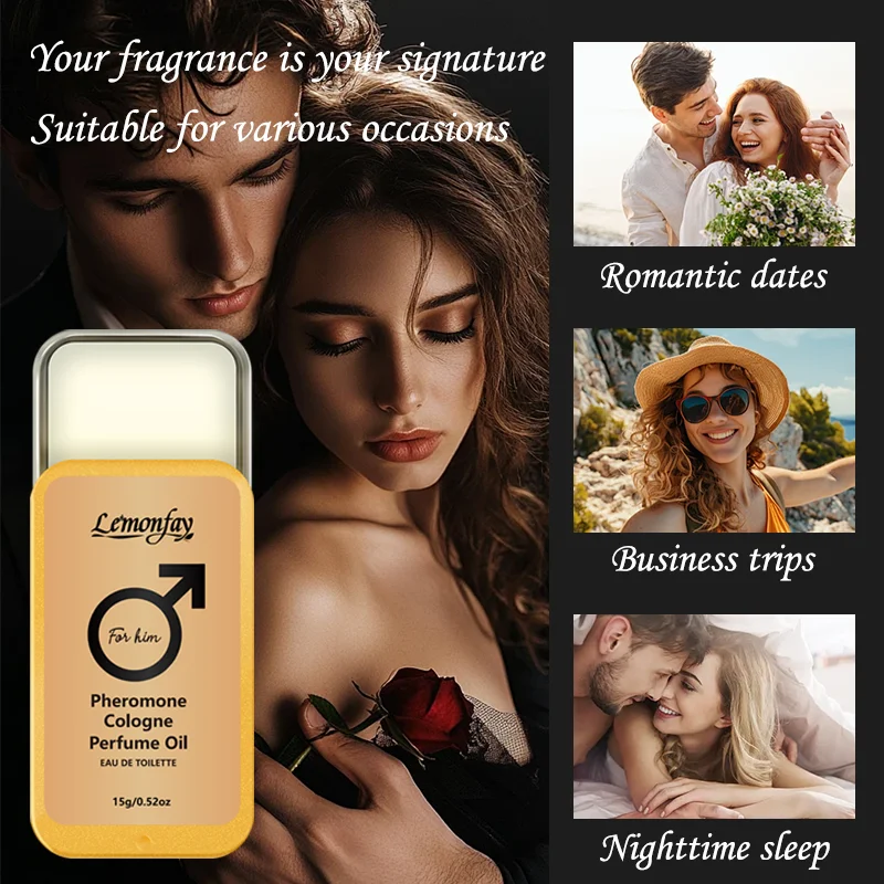 Lemonfay Men's Pheromone Mongolian Dragon Fragrance Balm, Long-lasting Scent, 15g/0.52oz, Suitable for Dates and Daily Use view 6