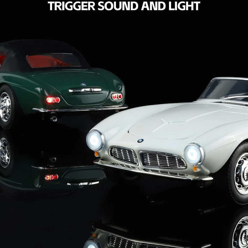 1:24 507 Vintage Klassieke Auto Legering Model Auto Diecasts Metalen Model Simulatie Geluid Licht Collectie Jongens Speelgoed Gift