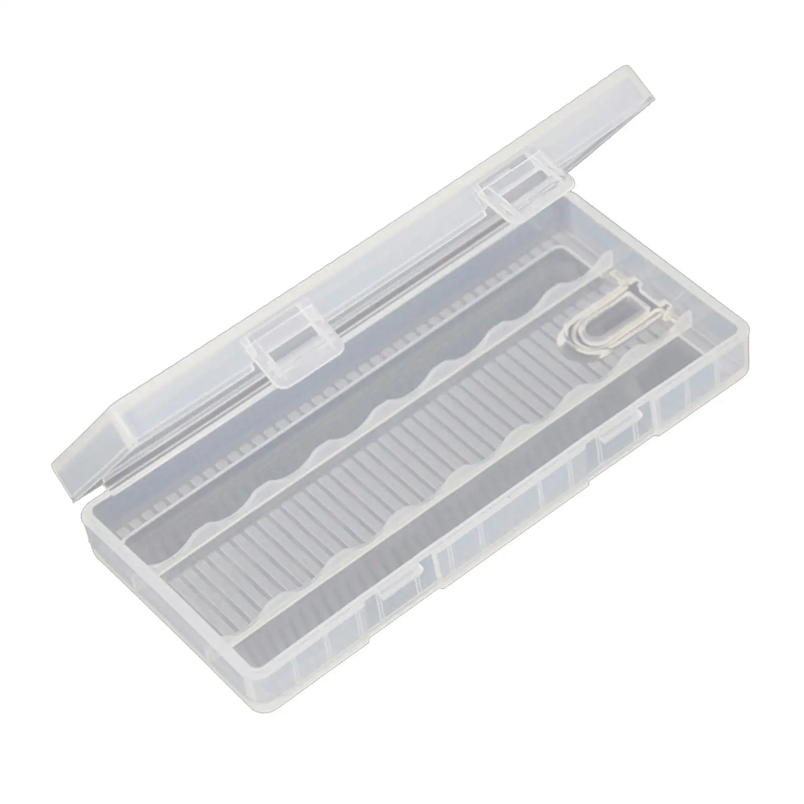 Hard Plastic Battery Storage Case Clear Color Container Anti Lost Organizer for AA Rechargeable Batteries Home Use