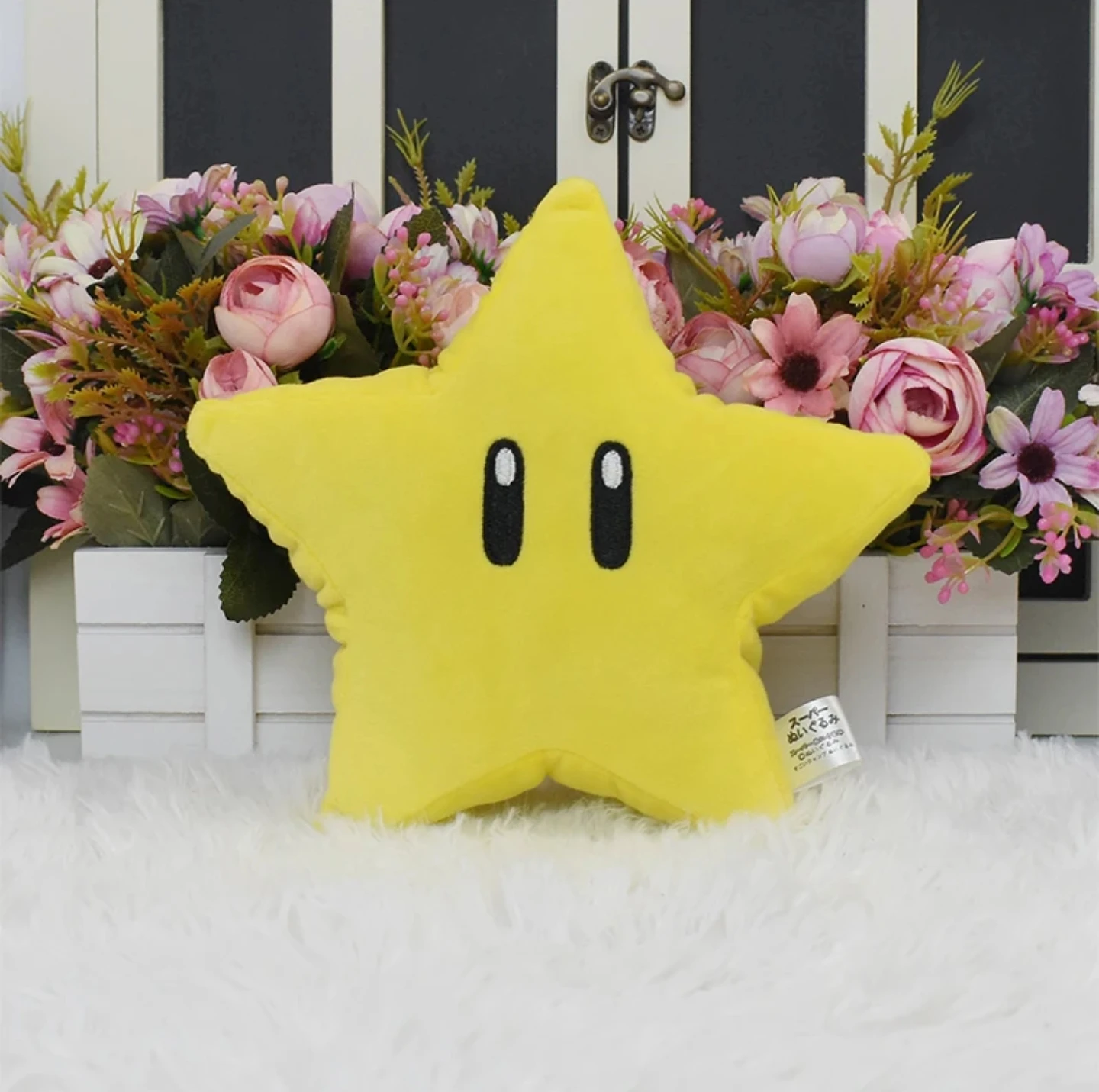 nieuwe 30cm pentagram pluche superster Mario cartoon Mega StarPower beroemdheid kinderhuisdier zachte vulling speelgoed schattige pop