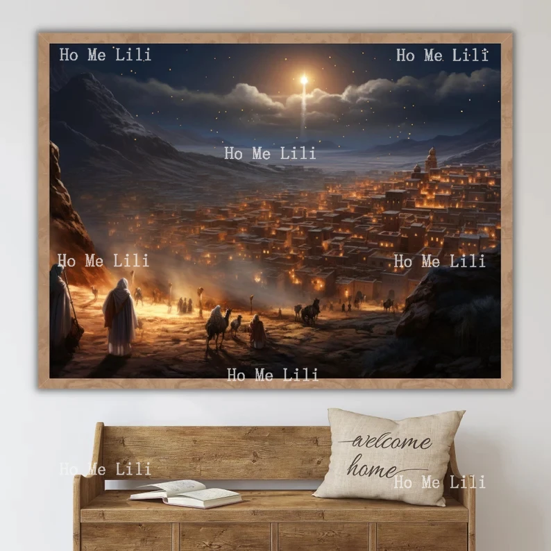 Star Of Bethlehem Birth Of Jesu Jesus Bible Art Home Decor Wall Art