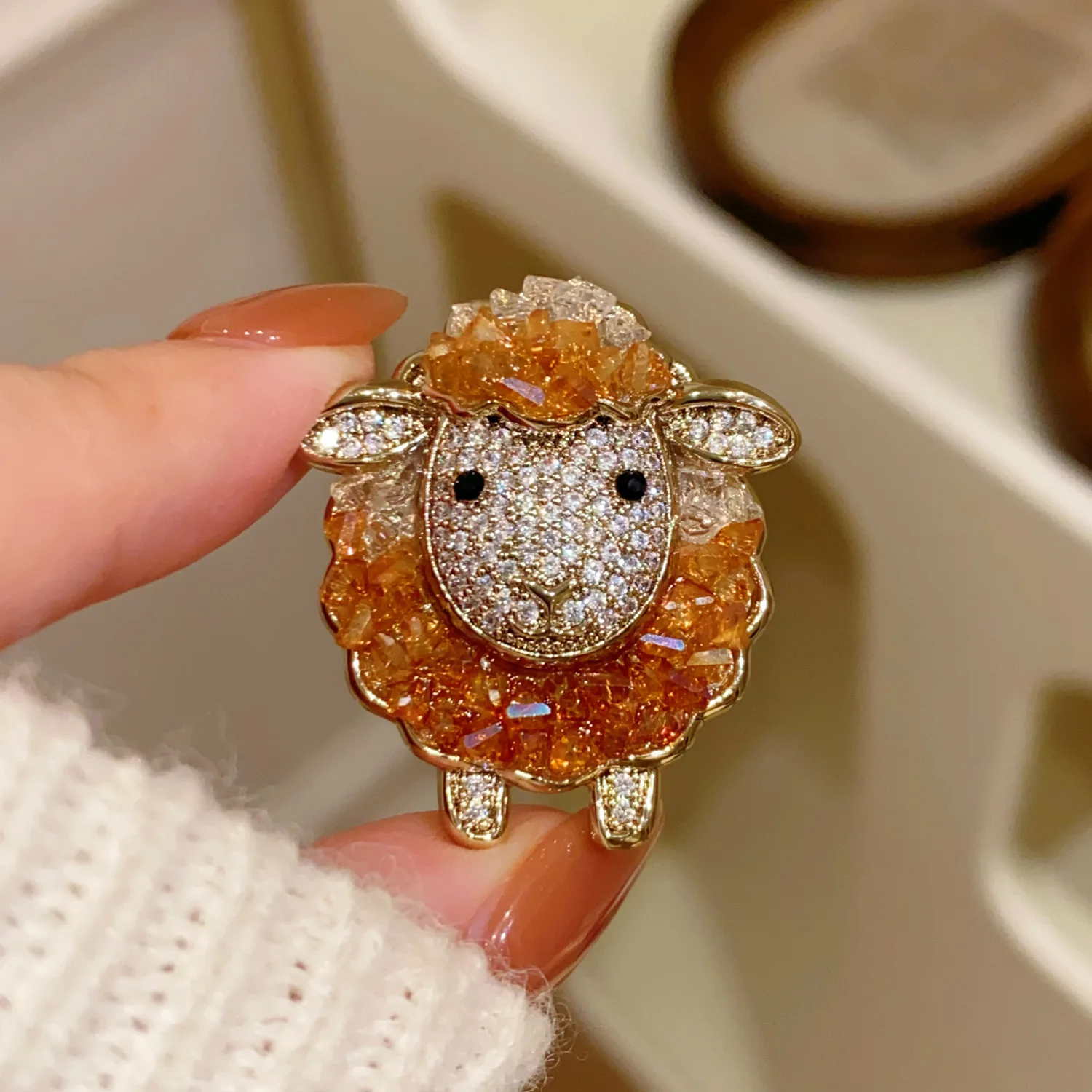 Orange Crystal Brooches For Wo - Women'S Essential Accessories ulasan dan harga