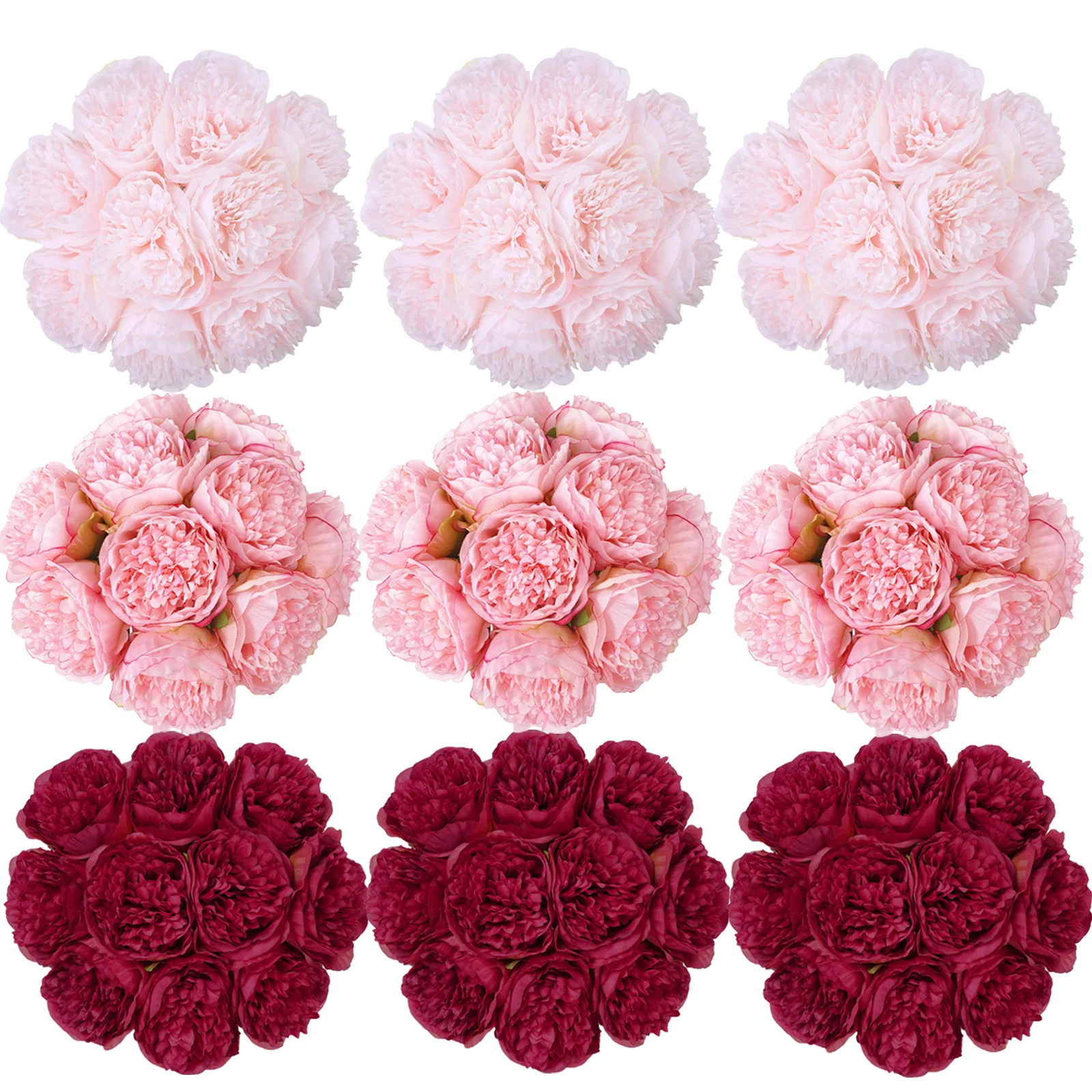 6-30PCS Artificial Peony Artificial Flowers Peony Wedding Table Decor Bouquets Silk Flowers for Birthday Party Event Home Decor