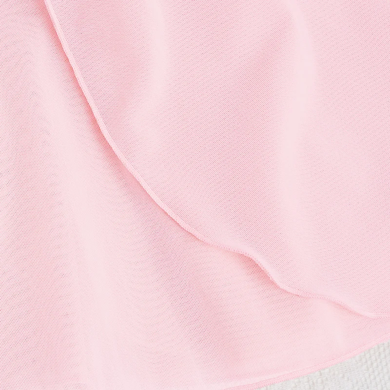 Kids Girls Ballet Dance Skirt Elastic Waist Irregular Skirt Nylon Diagonal Cross Soft Mesh Short Skirts