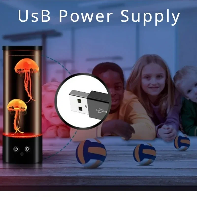 LED Quallen Licht USB Plug-In mit Fernbedienung bunte Quallen Atmosphäre Licht Schlafzimmer Tisch Licht Weihnachts geschenk