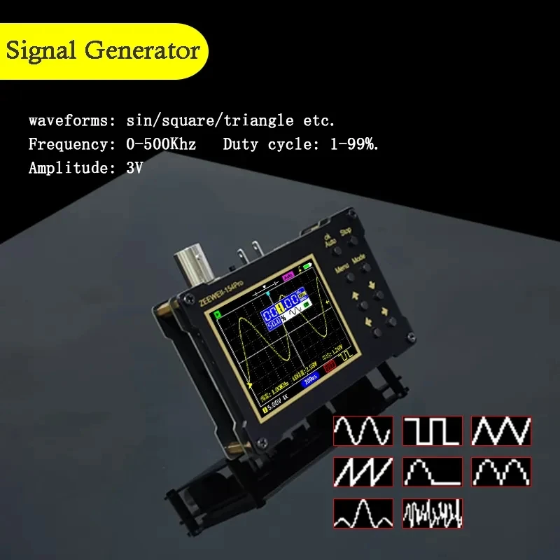 ZEEWEII DSO154Pro 2,4-calowy oscyloskop cyfrowy z ekranem 18 MHz Analogowy generator sygnału z obsługą pasma